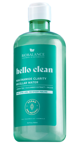 95% NATURAL ORIGIN HELLO CLEAN NIACINAMIDE CLARITY MICELLAR