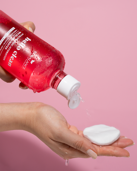 98% NATURAL ORIGIN HELLO CLEAN HYALURONIC HYDRATION MICELLAR WATER